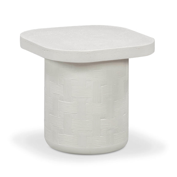 Suraya Indoor/Outdoor Concrete Side Table - Ivory