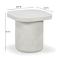 Suraya Indoor/Outdoor Concrete Side Table - Ivory