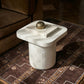Suraya Indoor/Outdoor Concrete Side Table - Ivory