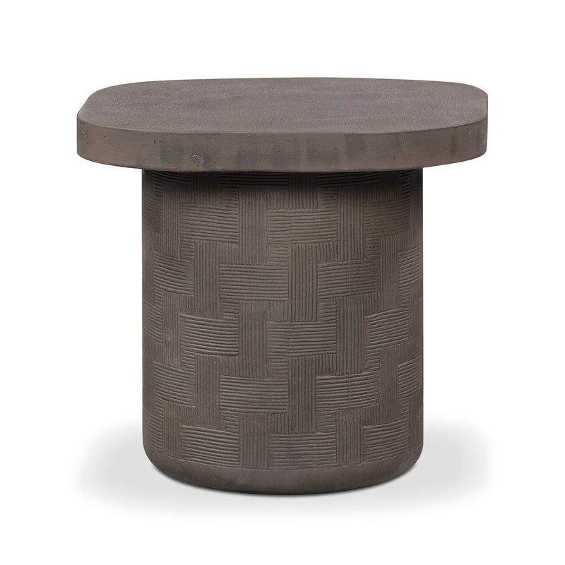 Suraya Indoor/Outdoor Concrete Side Table - Dark Umber