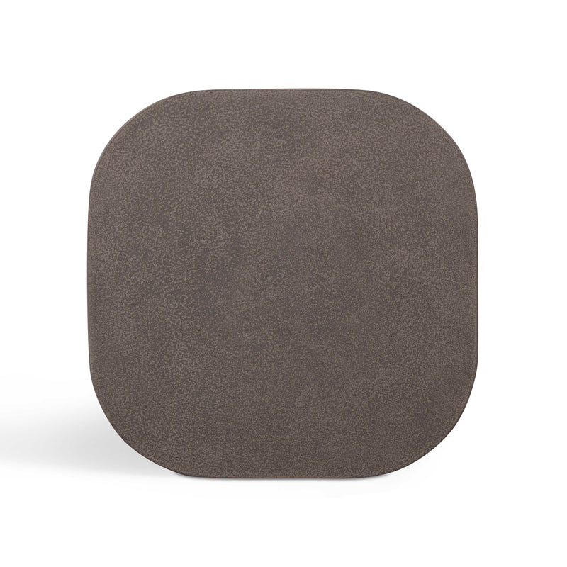 Suraya Indoor/Outdoor Concrete Side Table - Dark Umber