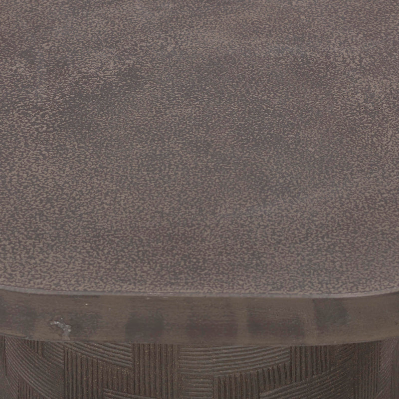 Suraya Indoor/Outdoor Concrete Side Table - Dark Umber