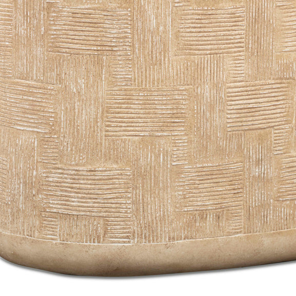 Suraya 55" Indoor/Outdoor Concrete Console Table - Faux Travertine