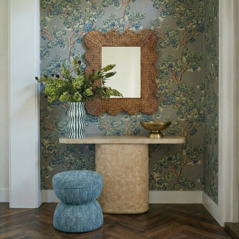 Suraya 55" Indoor/Outdoor Concrete Console Table - Faux Travertine