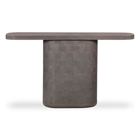 Suraya 55" Indoor/Outdoor Concrete Console Table - Dark Umber