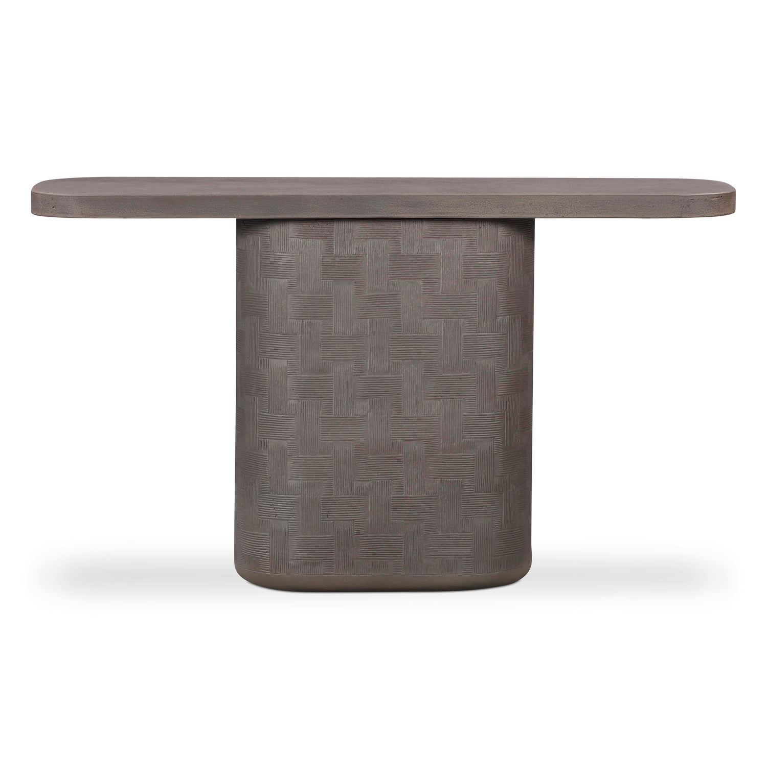 Suraya 55" Indoor/Outdoor Concrete Console Table - Dark Umber