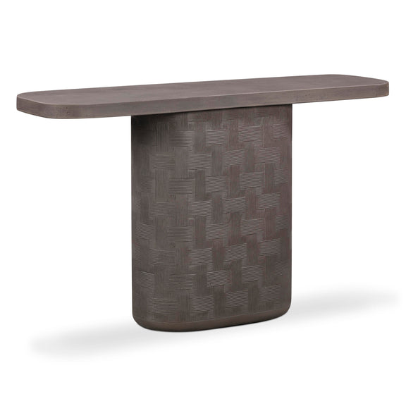 Suraya 55" Indoor/Outdoor Concrete Console Table - Dark Umber