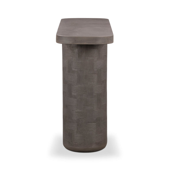 Suraya 55" Indoor/Outdoor Concrete Console Table - Dark Umber