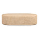 Suraya 55" Indoor/Outdoor Concrete Rounded Coffee Table - Faux Travertine
