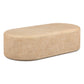 Suraya 55" Indoor/Outdoor Concrete Rounded Coffee Table - Faux Travertine