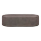 Suraya 55" Indoor/Outdoor Concrete Rounded Coffee Table - Dark Umber