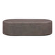 Suraya 55" Indoor/Outdoor Concrete Rounded Coffee Table - Dark Umber