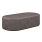 Suraya 55" Indoor/Outdoor Concrete Rounded Coffee Table - Dark Umber