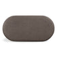 Suraya 55" Indoor/Outdoor Concrete Rounded Coffee Table - Dark Umber