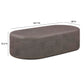 Suraya 55" Indoor/Outdoor Concrete Rounded Coffee Table - Dark Umber
