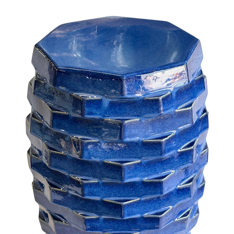 Trax Azul Blue Indoor/Outdoor Ceramic Side Table