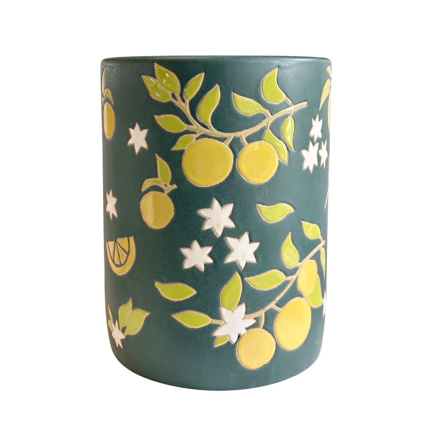 Tempest Citrus Indoor/Outdoor Ceramic Table - Lemon Citrus