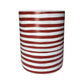 Tempest Indoor/Outdoor Ceramic Table in Stripes - Red Stripes