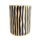 Tempest Indoor/Outdoor Ceramic Table in Stripes - Black Stripes