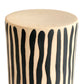 Tempest Indoor/Outdoor Ceramic Table in Stripes - Black Stripes