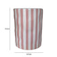 Tempest Indoor/Outdoor Ceramic Table in Stripes - Pink Stripes