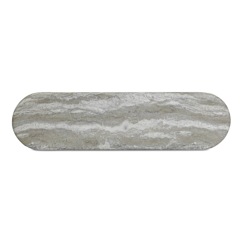 Hyre 59" Faux Stone Indoor/Outdoor Concrete Console Table
