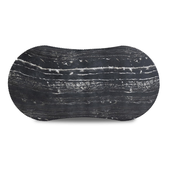 Hades 47" Black Faux Marble Indoor/Outdoor Concrete Coffee Table