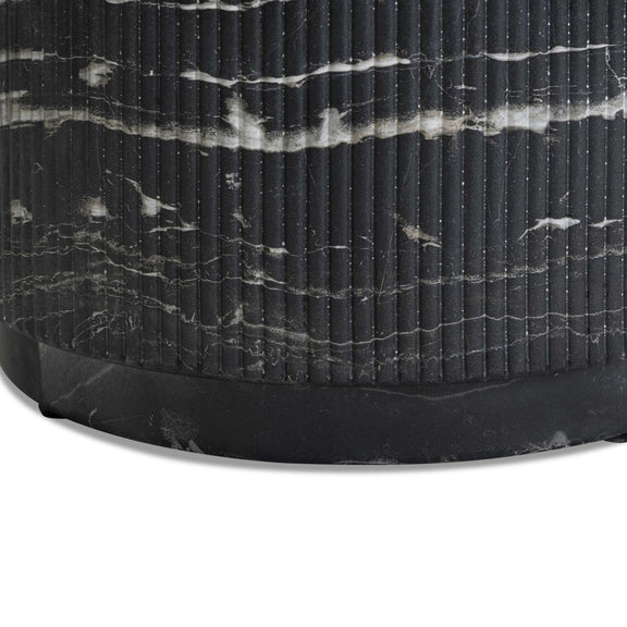 Hades 47" Black Faux Marble Indoor/Outdoor Concrete Coffee Table