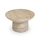 Sonia 51" Faux Travertine Indoor/Outdoor Concrete Coffee Table