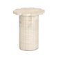 Blossom Washed Faux Travertine Indoor/Outdoor Concrete Side Table
