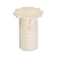 Blossom Washed Faux Travertine Indoor/Outdoor Concrete Side Table