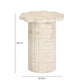 Blossom Washed Faux Travertine Indoor/Outdoor Concrete Side Table