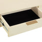 Pesce 59" Faux Shagreen 3-Drawer Console Table - Cream