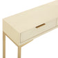 Pesce 59" Faux Shagreen 3-Drawer Console Table - Cream