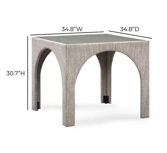 Tomlin 35" Square Mahjong Table - Beige