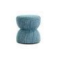 Tomlin Ruched Performance Fabric Game Ottoman - Teal