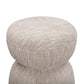Tomlin Ruched Performance Fabric Game Ottoman - Beige