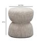Tomlin Ruched Performance Fabric Game Ottoman - Beige