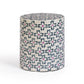 Lorna Capiz Shell Accent Stool - Aqua