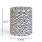 Lorna Capiz Shell Accent Stool - Aqua
