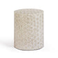 Lorna Capiz Shell Accent Stool - Pearl