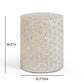 Lorna Capiz Shell Accent Stool - Pearl