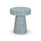 Lady Blue Ribbon Capiz Shell Round Side Table