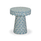 Lady Blue Ribbon Capiz Shell Round Side Table