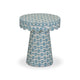 Lady Blue Ribbon Capiz Shell Round Side Table