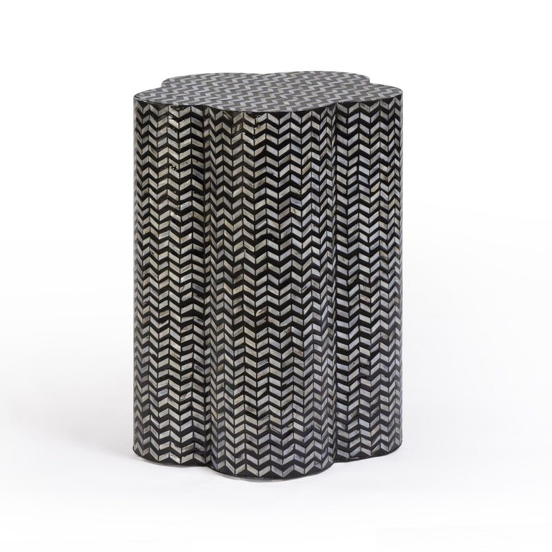 Truffle Black Mother of Pearl Shell Side Table
