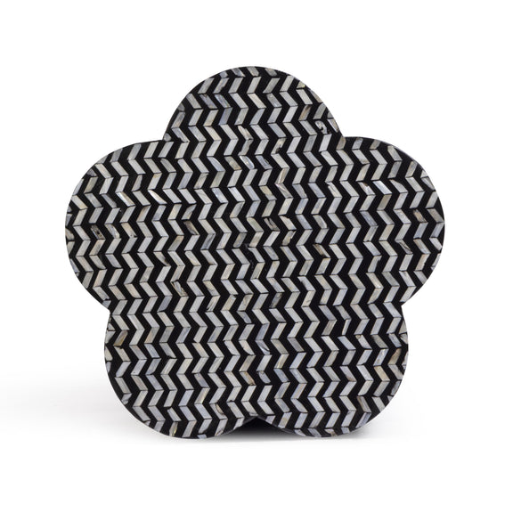 Truffle Black Mother of Pearl Shell Side Table