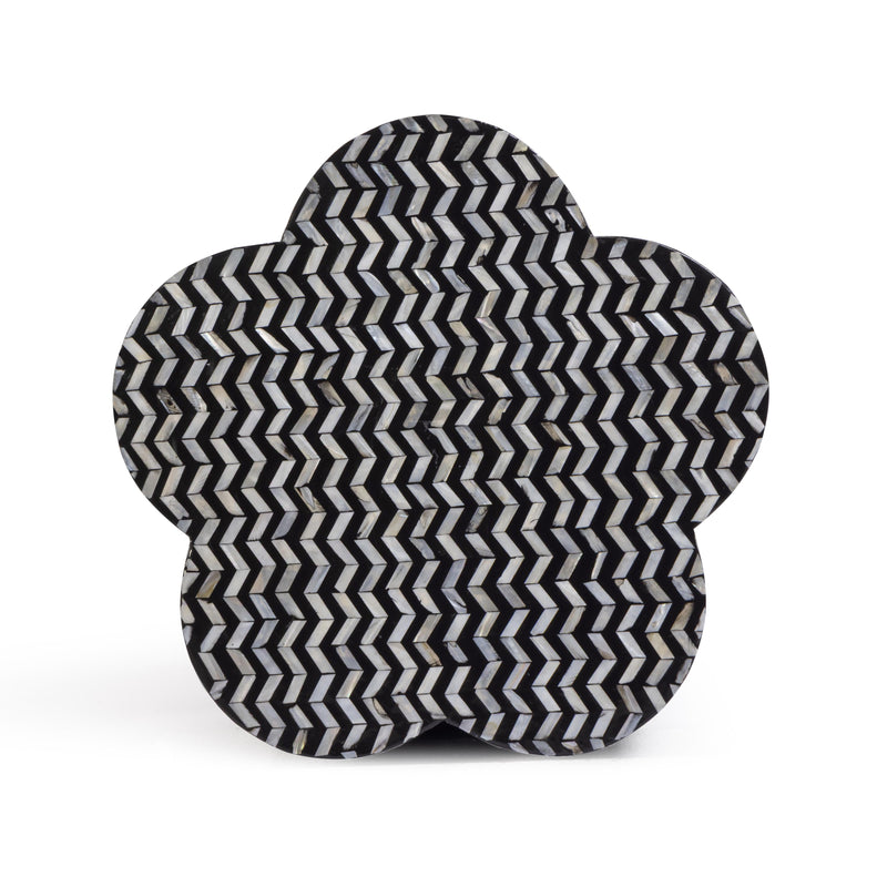 Truffle Black Mother of Pearl Shell Side Table