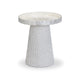 Coast Pearl White Seashell Round Side Table