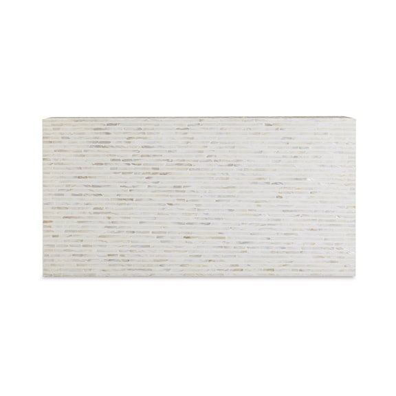 Earl 48" Shell Rectangular Coffee Table - Cream